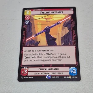 Star Wars Unlimited Card SOR137 - Fallen Lightsaber - Picture 1 of 2
