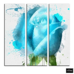 Blaue Rose Blumen BOX GERAHMTE LEINWAND KUNST Bild HDR 280 g/m² - Bild 1 von 1
