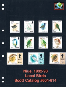 $57.00 Scott Value - 1992-93 NIUE Birds definitives Pacific Ocean MNH NH UMM - Picture 1 of 4