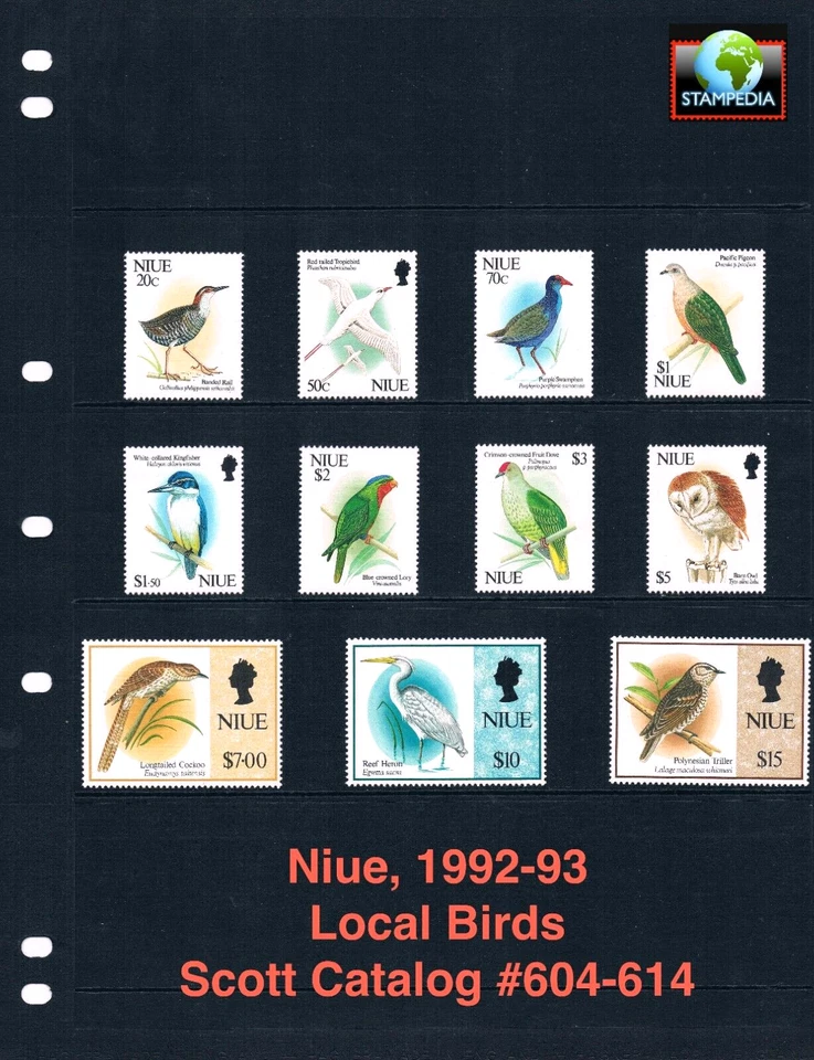 $57.00 Scott Value - 1992-93 NIUE Birds definitives Pacific Ocean MNH NH UMM - Image 1 of 4