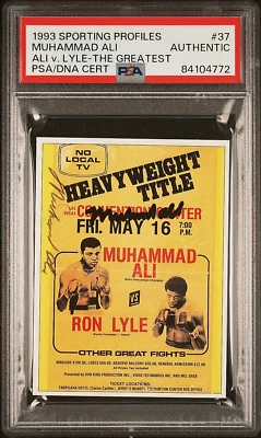1993 Sporting Profiles MUHAMMAD ALI Dual Signed ON CARD Autograph Auto PSA POP 1 - Image 1 of 3