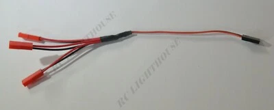 JR male servo plug to 3 JST Female plug connector adaptor for Traxxas Losi Hobao - Image 1 of 3