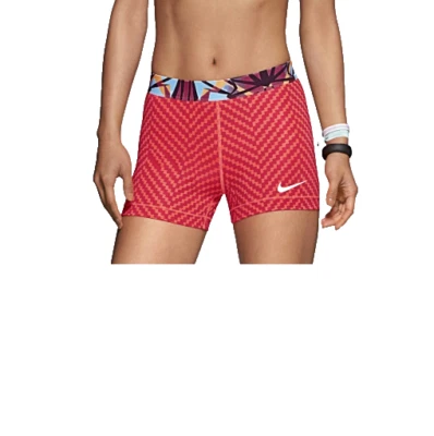 NEW! NIKE PRO [XS] Women 3.0" COMPRESSION Yoga SHORTS-Pink/Printed 613617-603 - Image 1 of 2
