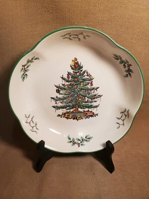 Spode China Christmas Tree Garland Bowl - S3324 M - 8 1/2" - Excellent Used Cond - Image 1 of 4