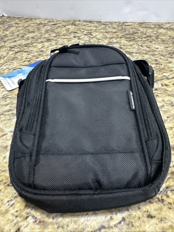 Bolsa Everest Preta Ombro Transversal Multi Bolso 3 Zíper Nova CPX - Imagem 1 de 4