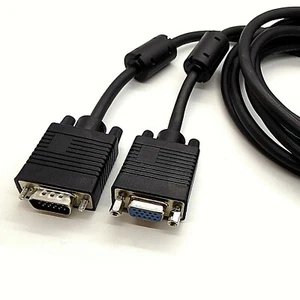 VGA EXTENSION Cable MALE TO FEMALE SVGA PC to Monitor Lead TRIPLE SHIELDED 15pin - Picture 1 of 17