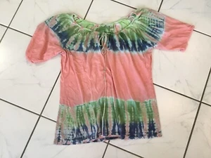pastel palate tie dye top from anthropologie preowned feminine and boho - Picture 1 of 4