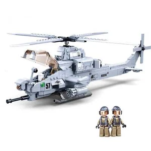 Juego de bloques de construcción de helicóptero de ataque víbora AH-1Z | Juguetes y ladrillos de General Jim's - Imagen 1 de 10
