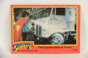 Superman 2 Topps 1980 Trading Card #61 The Coolest Man In Town L017202 - Picture 1 of 2