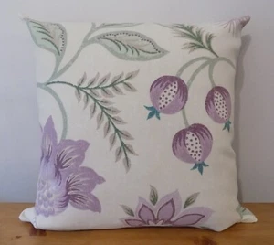Laura Ashley Cushion Cover Floral Throw Pillow 'Milford Grape' Cotton 16"18" Zip - Picture 1 of 6