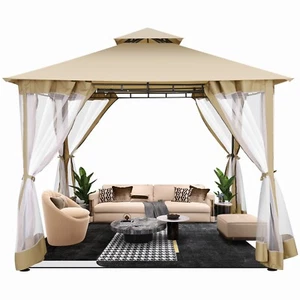 Pavillon Partyzelt 3x3m/3,6x3,6m Wasserdicht Festzelt Bierzelt Gartenzelt UV50+ - Bild 1 von 94
