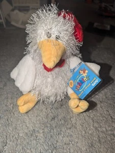 NEW Ganz Webkinz Chicken Rooster Plush HM205  8" Stuffed Animal White w/ Code - Picture 1 of 6