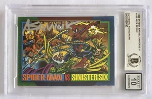 ALEX SAVIUK SIGNED 1993 SKYBOX MARVEL UNIVERSE IV #155 BECKETT AUTHENTIC AUTO 10 - Picture 1 of 3
