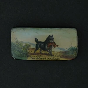 Schnupftabak Dose m. handbemaltemDeckel antik um 1800 George III 1.111MIN - Bild 1 von 8