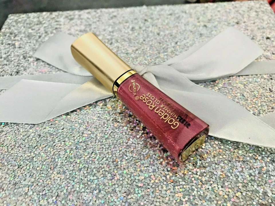 GOLDEN ROSE SHIMMER GLOSS A LEVRES pailleté VITAMINE E 58 prune pailleté
