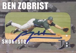 BEN ZOBRIST Signed TB Trading Card JSA STICKER - Imagen 1 de 1