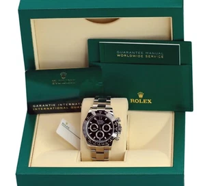 Rolex Daytona 116500 Stainless Steel Black Dial  Oyster Band 2023 w/ Box & Cert - Picture 1 of 20