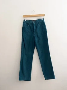 Vintage Women’s Pierre Cardin  Size 7/8 Corduroy Pants, 100% Cotton, Teal - Picture 1 of 12