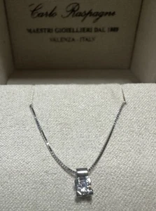 Halskette Punto Luce aus Gold 18 Kt. mit Diamant Natürlich Bright Ct. 0,10 G Vs - Bild 1 von 3