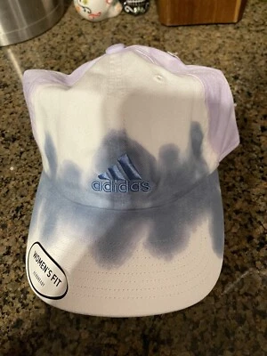 ¡NUEVO! Adidas Mujer Relajado Color Lavado Ajustable Gorra-Ambiente Azul Cielo Foto 1 de 2