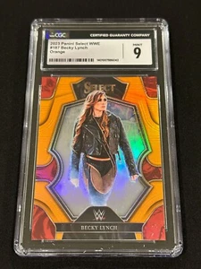 2023 Panini Select WWE #187 Becky Lynch Orange 19/49 CGC 9 Mint - Picture 1 of 2