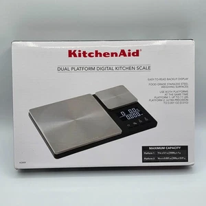 KitchenAid KQ909 Bilancia digitale per cucina e alimenti a doppia piattaforma, capacità 11 libbre - Foto 1 di 12
