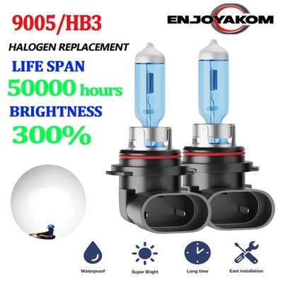 Kit de bombillas halógenas faros para Ford Escape 2013-2021 lámpara de haz alto 6000K Foto 1 de 4