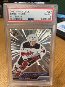 2023-24 Upper Deck Simon Nemec Outburst Young Guns #727 Devils - Picture 1 of 1
