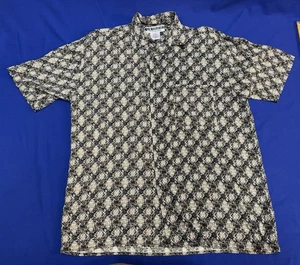 Untied A Break From Tradition Men’s M Shirt Black Beige Geometric Pattern - Picture 1 of 5