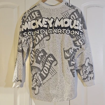 DISNEY Spirit Jersey S Mickey Mouse Sound Cartoons Disney 100 White Gray  Foto 1 de 4