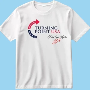 Turning Point USA Charlie Kirk Memorial T-Shirt Size S-5XL - Picture 1 of 4