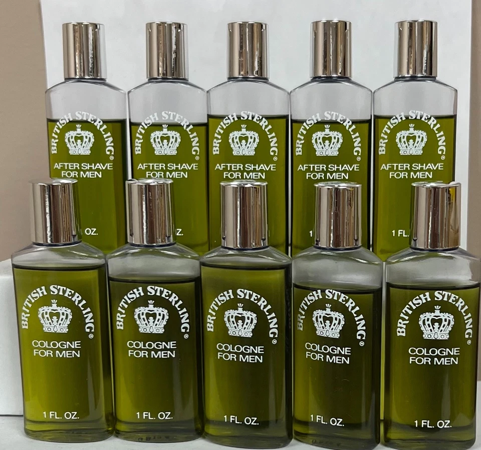 10 British Sterling 5 Cologne Splash, 5 After Shave 1 fl oz botella de plástico años 90 Foto 1 de 1