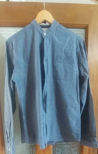 Artistry in Motion Shirt Chambray Blue Size Small Chest 40" Grandad Collar - Picture 1 of 4