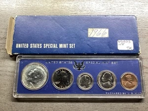 1966-Special Mint Set (SMS) 5 Coin Set w/Silver Kennedy in OGP-051925-08 - Picture 1 of 4
