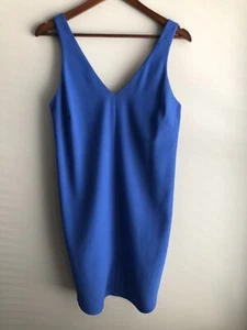 Banana Republic Dress Lined Sleeveless V Neck Riviera Blue Womens Size 8 - Picture 1 of 7