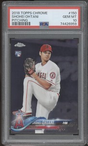 2018 Topps Chrome Pitching #150 Shohei Ohtani Rookie RC Gem Mint PSA 10