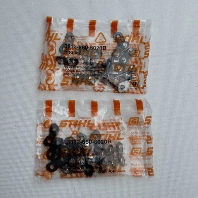 2X Stihl OEM piezas de cadena 404" preestablecidos eslabones correas de amarre 3812-660-6020 B stock en EE. UU. Foto 1 de 4