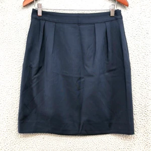 Kate Spade A Line Skirt Womens 6 Blue Lined Business Career Minimalist - Picture 1 of 14