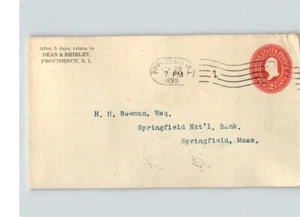 Busta timbrata 1899, PROVIDENCE, RHODE ISLAND Dean & Shirley indirizzo di ritorno a - Foto 1 di 2