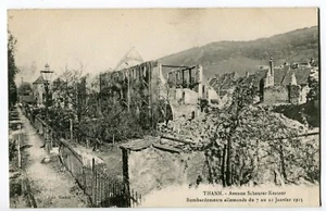 CPA 68 - Thann - Avenue Scheurer - Kestner - bombardements allemands du 7 au 21 - Imagen 1 de 2