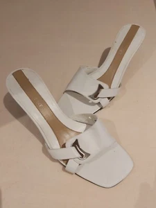 nine west white summer sandals 6.5 - Picture 1 of 4