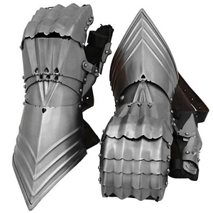 Medieval Gothic Armor Gauntlets Pair of Arm Gloves Steel LARP Warrior Gauntlets - Picture 1 of 6