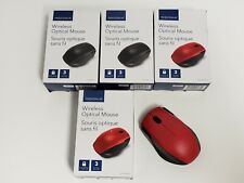 Lot of 5 Insignia Wireless Optical Mouse - Black - Red
