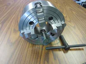 8" 4-JAW LATHE CHUCK with independent jaws #0804F0- Free Ship USA-NEW - Picture 1 of 2
