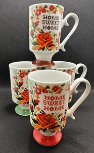 SMUG MUGS Arnart Royal Crown Home Sweet Home by Kitty #3334 Fuß 4er Set - Bild 1 von 6