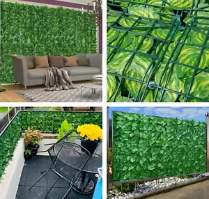 Valla de hoja artificial pared para privacidad en el hogar panel de plástico decoración de interiores exteriores - Imagen 1 de 15
