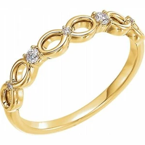 Anillo de diamantes de inspiración infinita en oro amarillo de 14 quilates (0,08 quilates) tw.) - Imagen 1 de 2