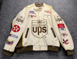Vintage signierte UPS NASCAR Jacke Gr. XL Jeff Hamilton bestickt Dale Jarrett - Bild 1 von 18