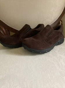 Zapatos sin cordones Merrell Novica Moc marrón oscuro cuero gamuza para jóvenes talla 1,5 informales - Imagen 1 de 12