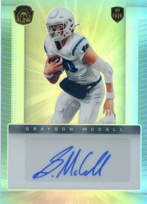 2021 Super Glow Sports Inaugural GRAYSON MCCALL 1st Ever SILVER REFRACTOR AUTO - Image 1 of 2
